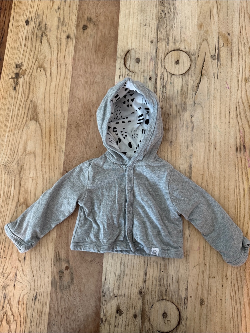 Toddler Hooded Snap-Up Jacket - Gray